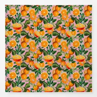 Tischdecke Orangen Sommer pink
