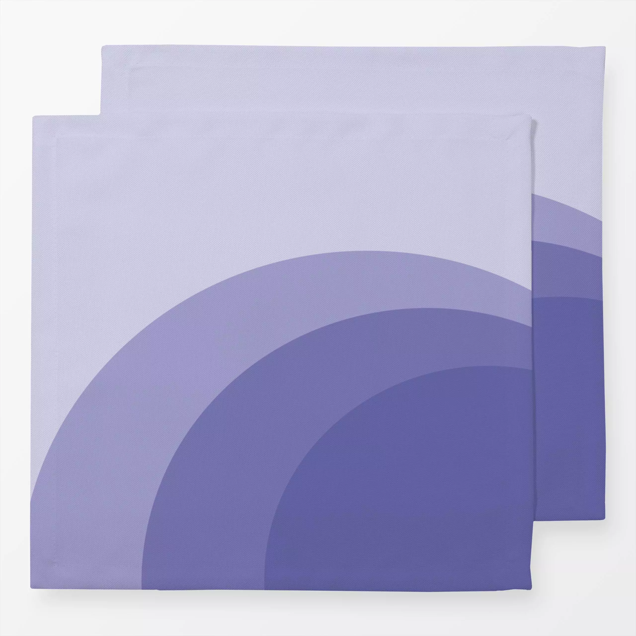 Servietten Regenbogen Wolken lila - Frühling, Symbole & Muster - von „Carolin Vonhoff"; minimal, abstrakt, graphisch, Geomet...