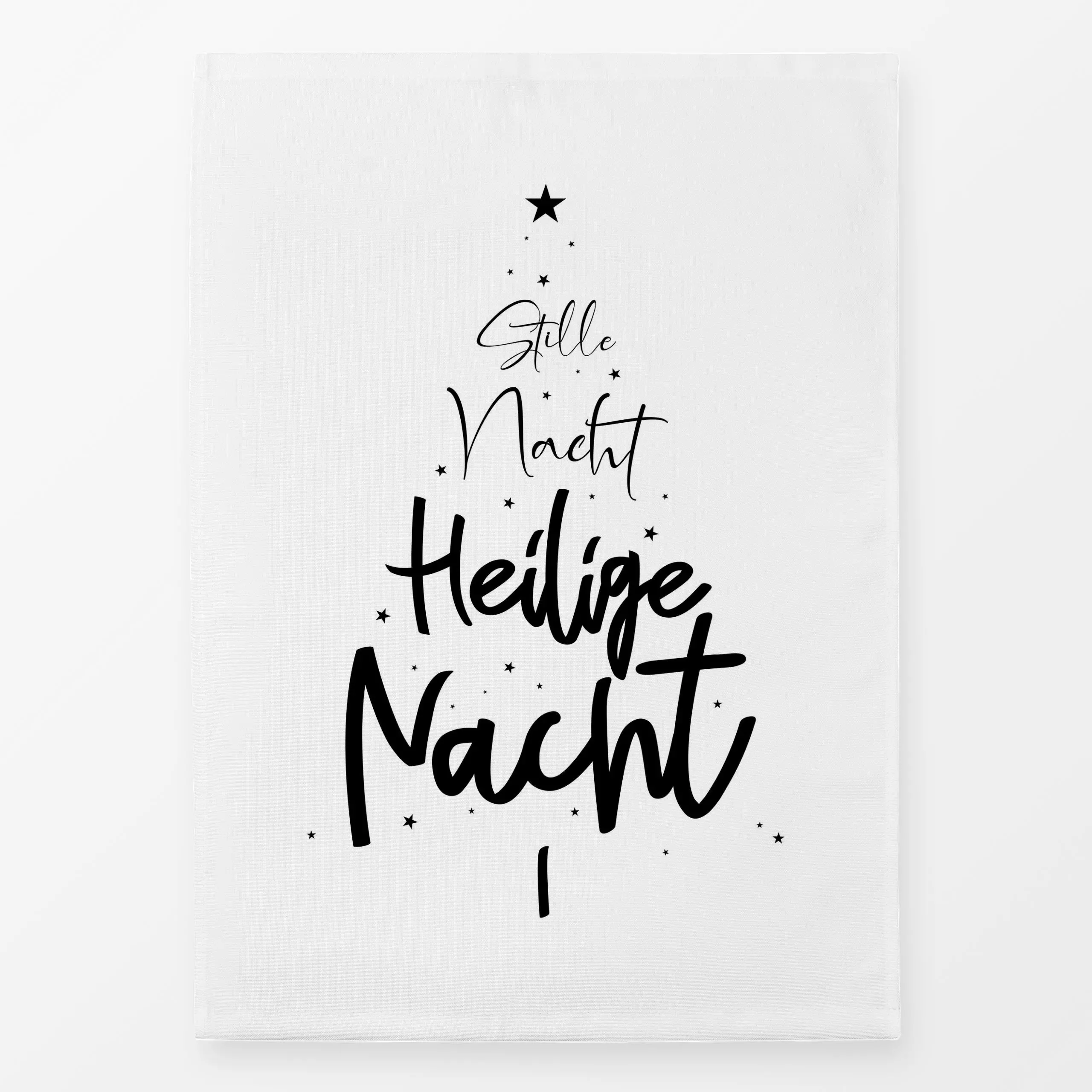 Geschirrtücher Stille Nacht heilige Nacht - Sprüche & Schriftzüge, Weihnachten - von „Heyduda"; Tannenbaum, Weihnachten, typ...