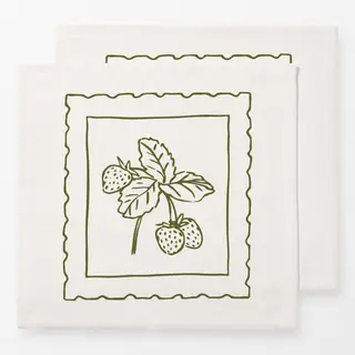 Servietten Picking Strawberries