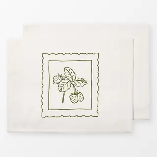 Tischset Picking Strawberries