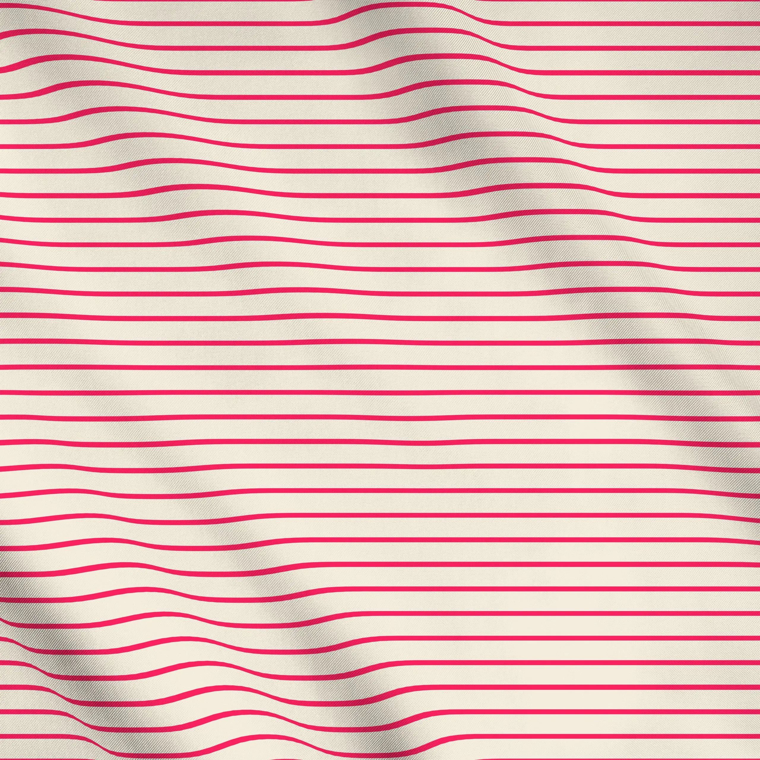 Meterware Streifenmuster creme rot, gemustert, Sommer, von Julia Reyelt
