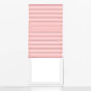 Raffrollo Streifenmuster weiss rot