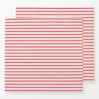 Servietten Streifenmuster weiss rot