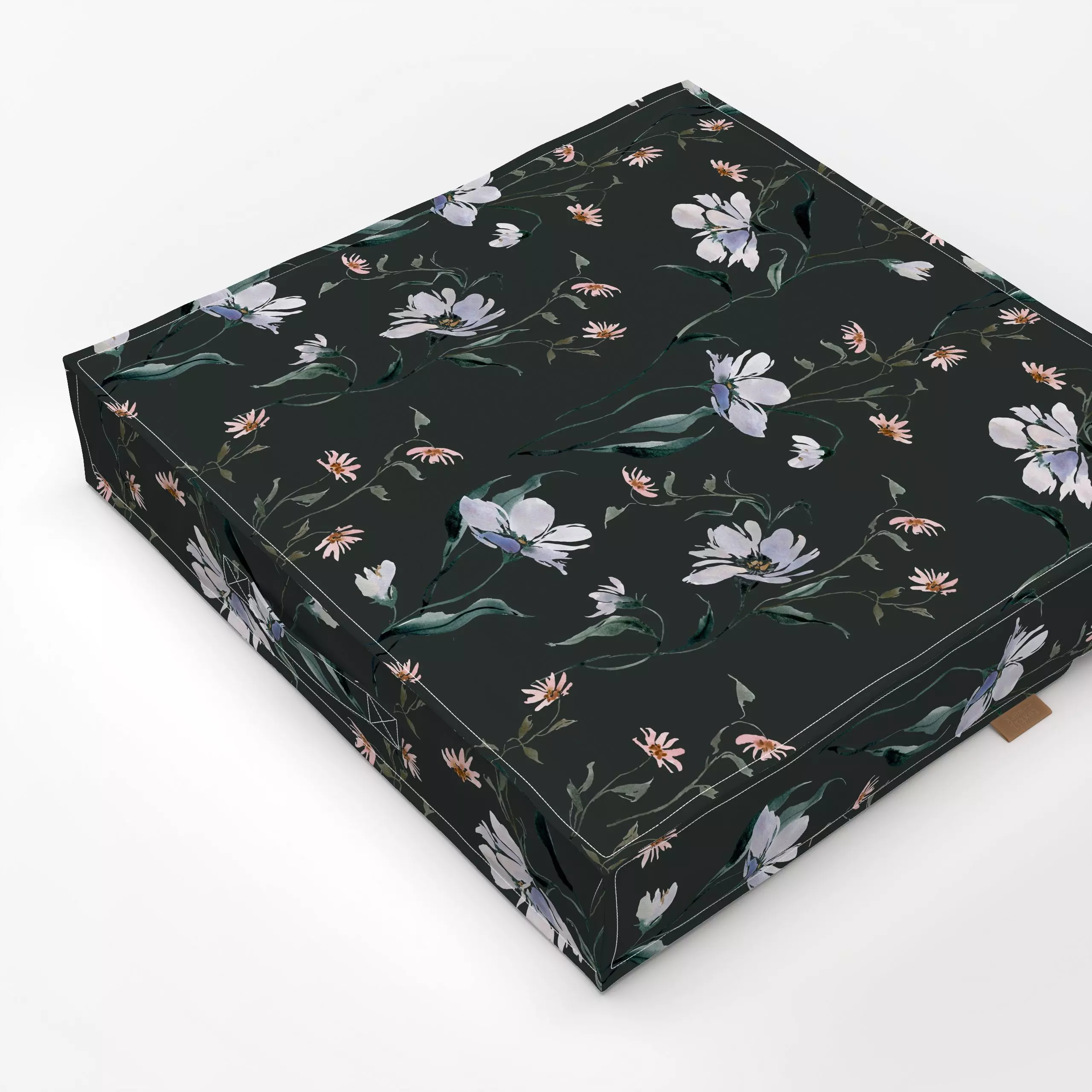 Bodenkissen Winterflorals - Blumen & Florales, Pflanzen & Botanik - von „youdesignme"; Aquarell, Wildblumen, Wiesenblumen, E...