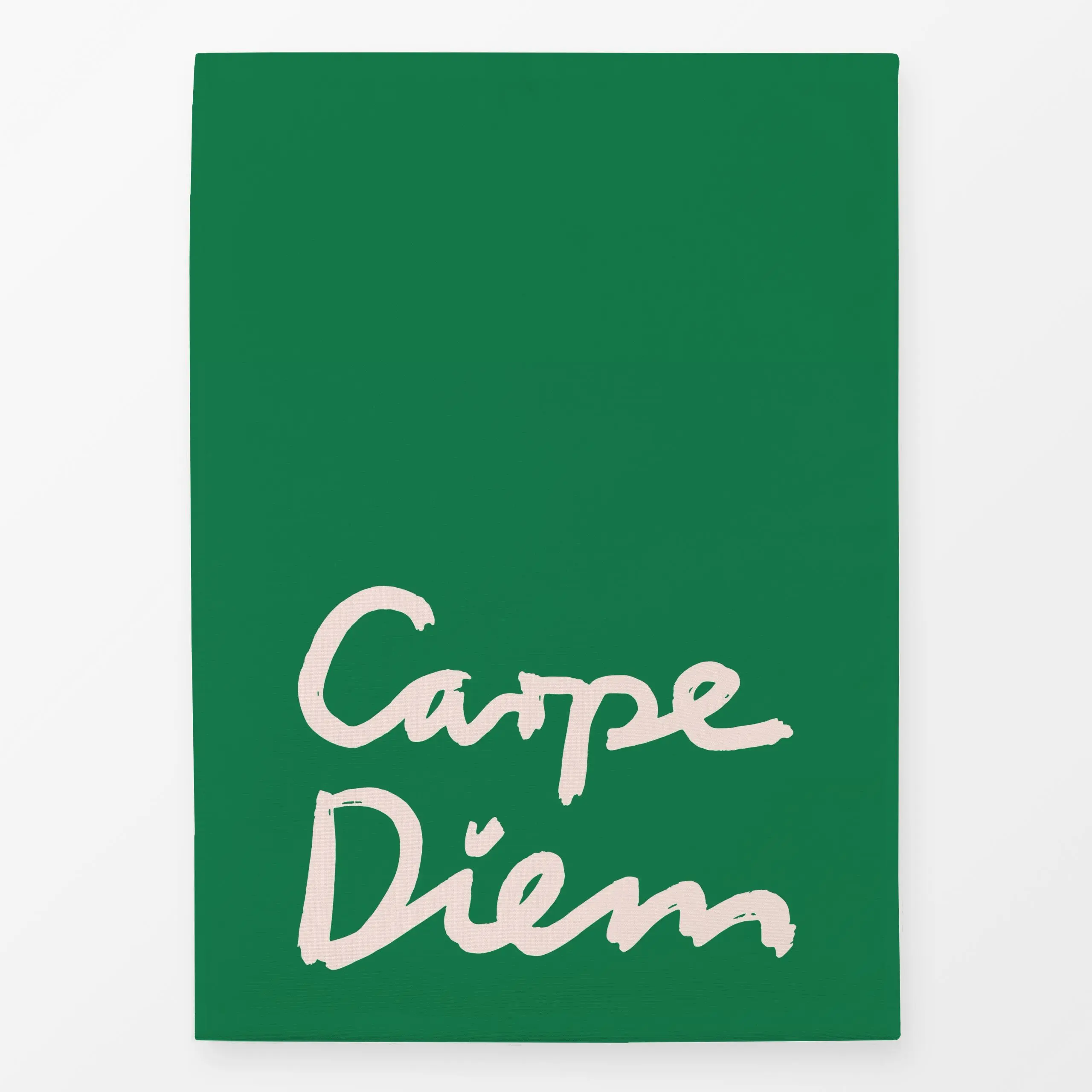 Geschirrtücher Carpe Diem Grün Wendekissen - Sommer, Sprüche & Schriftzüge - von „Kathrin Woo"; typografie, Spruchkissen, st...