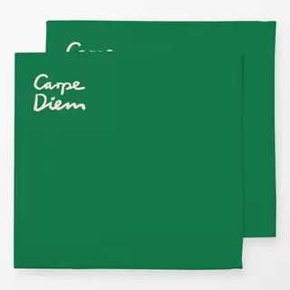Servietten Carpe Diem Grün Wendekissen
