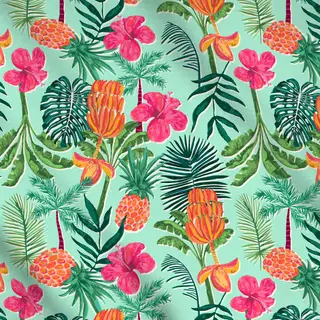 Meterware Exotic Jungle Vibes mint