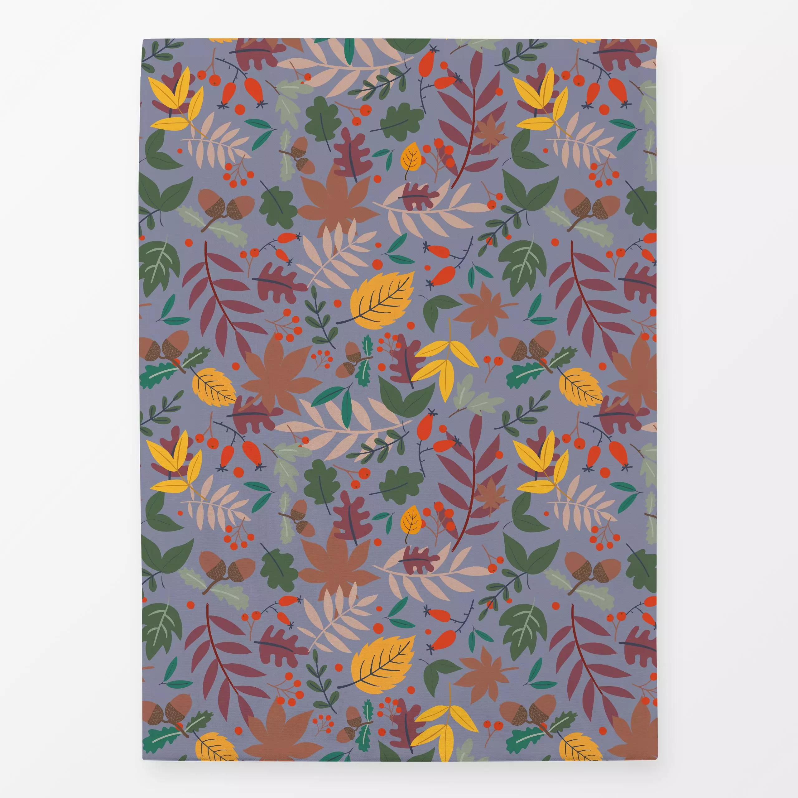 Geschirrtücher Herbstzauber Blätter - bleu - Blumen & Florales, Herbst, Pflanzen & Botanik - von „Heyduda"; Muster, Blatt, C...