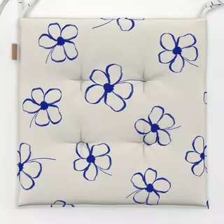 Sitzkissen Blaue Blumen