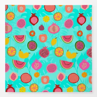 Tischdecke Tropical Fruit Garden türkis