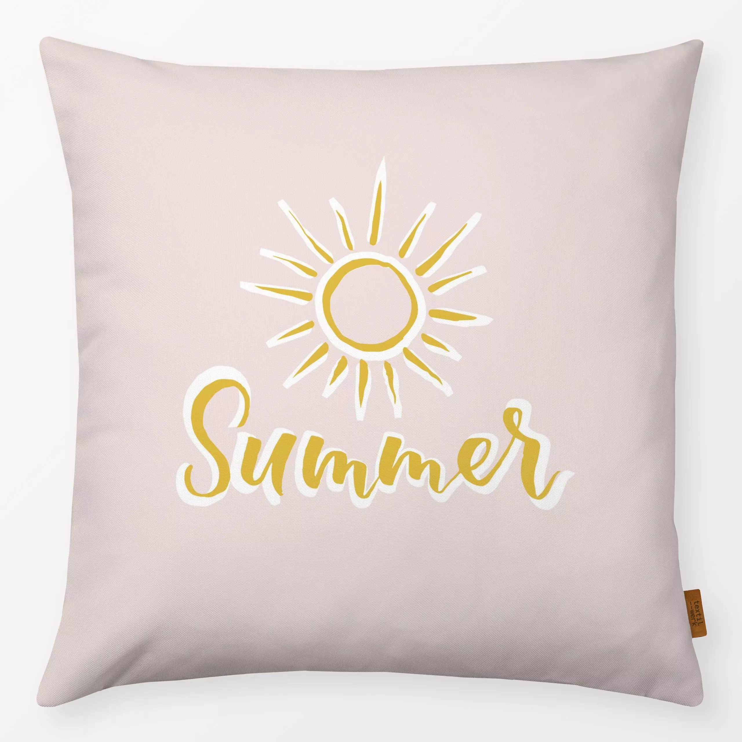Kissen Summer pink lemonade - Kinderzimmer & Motive für Kinder, Sommer, Sprüche & Schriftzüge - von „Katrin Graff"; Sommer, ...