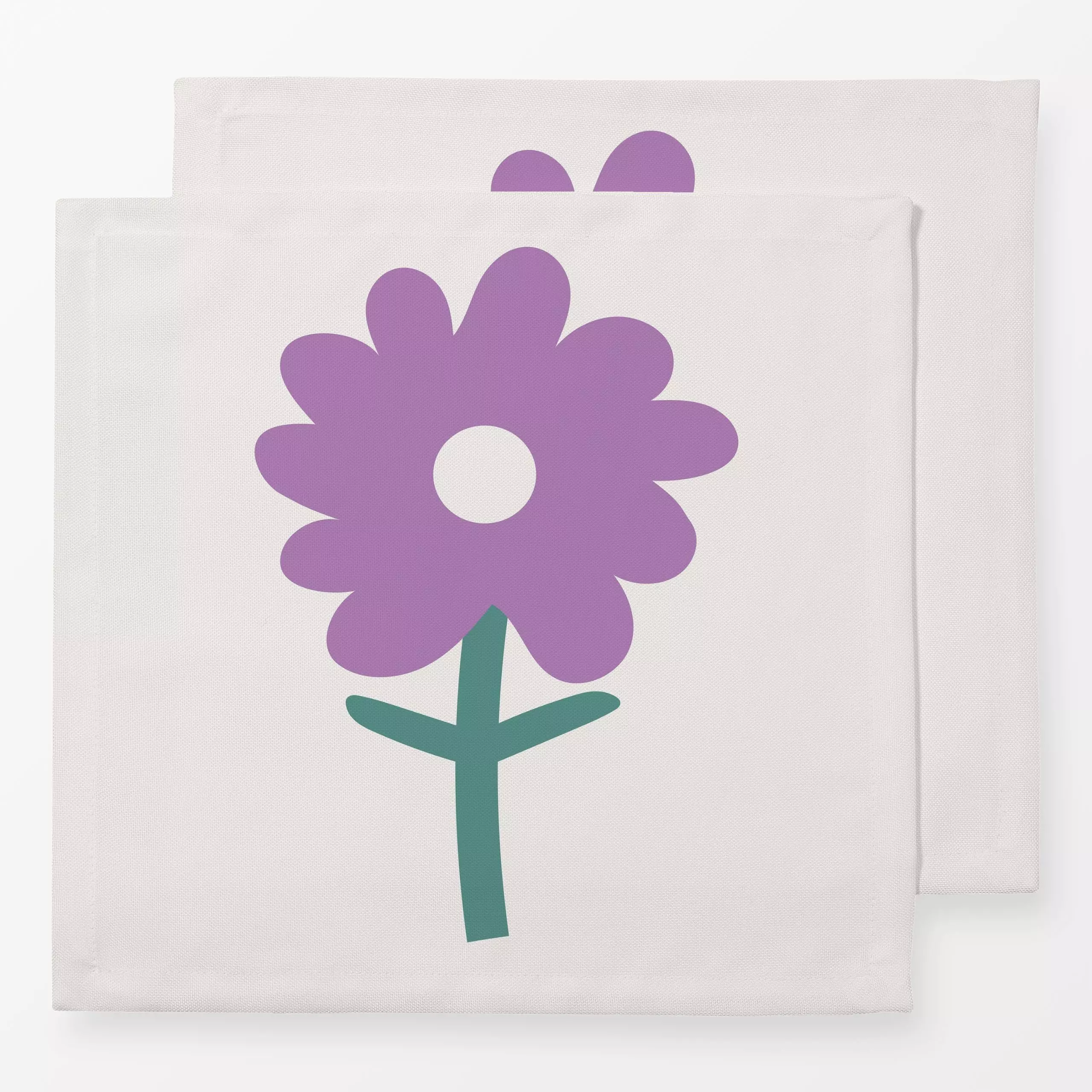 Servietten Jardin Fleur violet - Sommer, Pflanzen & Botanik - von „Jana Driver"; Blumen, Sommer, flower, lila, violett, jana...