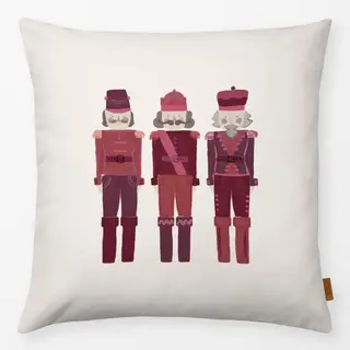 Kissen Nussknacker dunkelrot