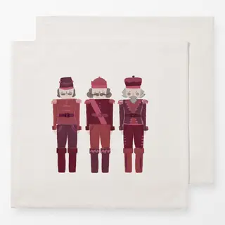 Servietten Nussknacker dunkelrot