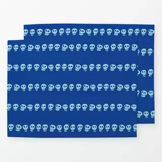 Tischset Skull Stripe Blue