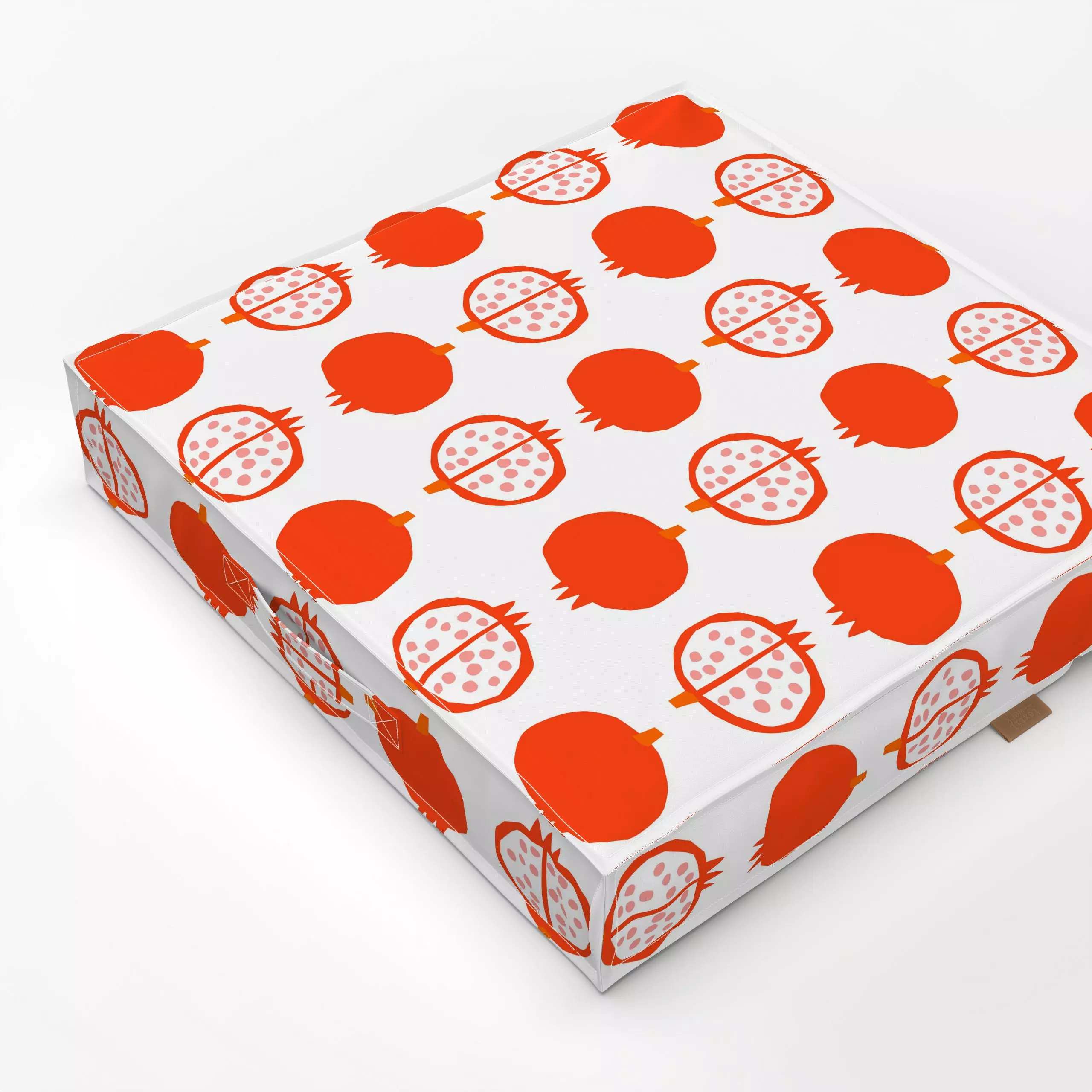 Bodenkissen Pomegranate Power - Küche, Essen & Trinken - von „Lisa Jasmin Bauer"; Obst, Granatapfel, Sommerlich, Gartendeko,...