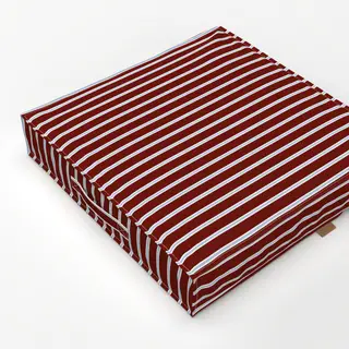 Bodenkissen Bistro Stripes red blue
