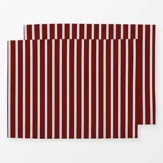 Tischset Bistro Stripes red blue