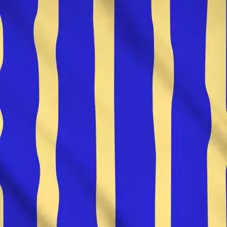 Meterware Big stripes blue yellow