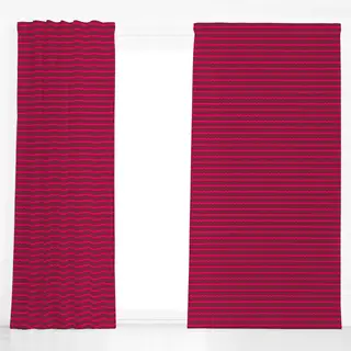 Dekovorhang Wellenstreifen rot pink