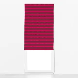 Raffrollo Wellenstreifen rot pink