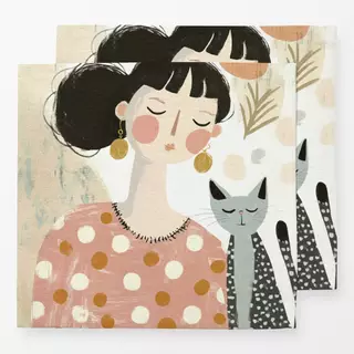 Servietten Ich liebe meine Katze