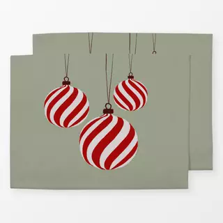 Tischset Weihnachtsbaumkugeln