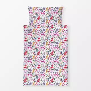 Bettwäsche Millefleur Allover weiß