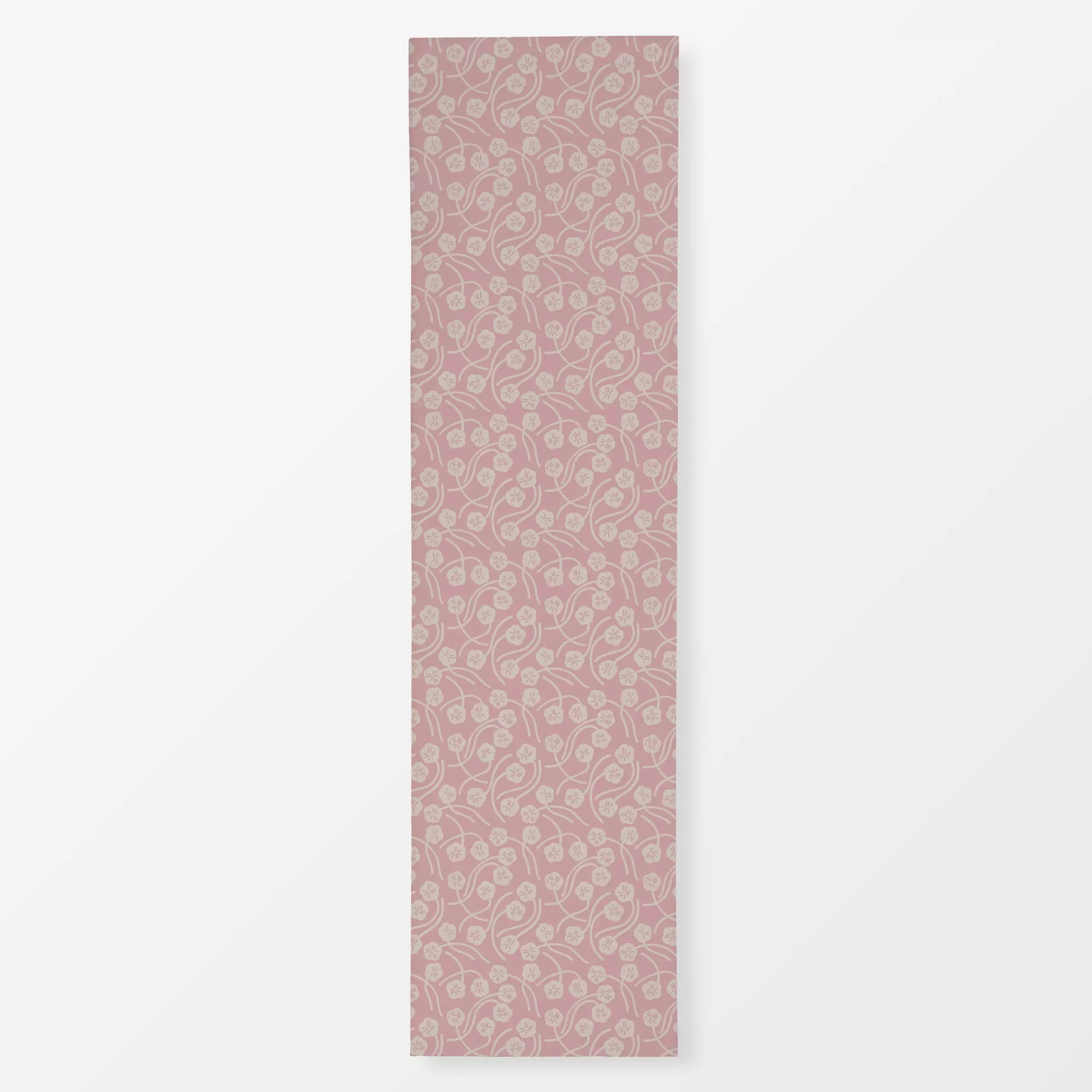 Tischläufer Swirling Flowers rosé - Blumen & Florales, Sommer - von „Studio Kesse"; boho, minimal, Blüten, Sommerblumen, Som...