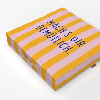 Bodenkissen Mach´s dir gemütlich Streifen