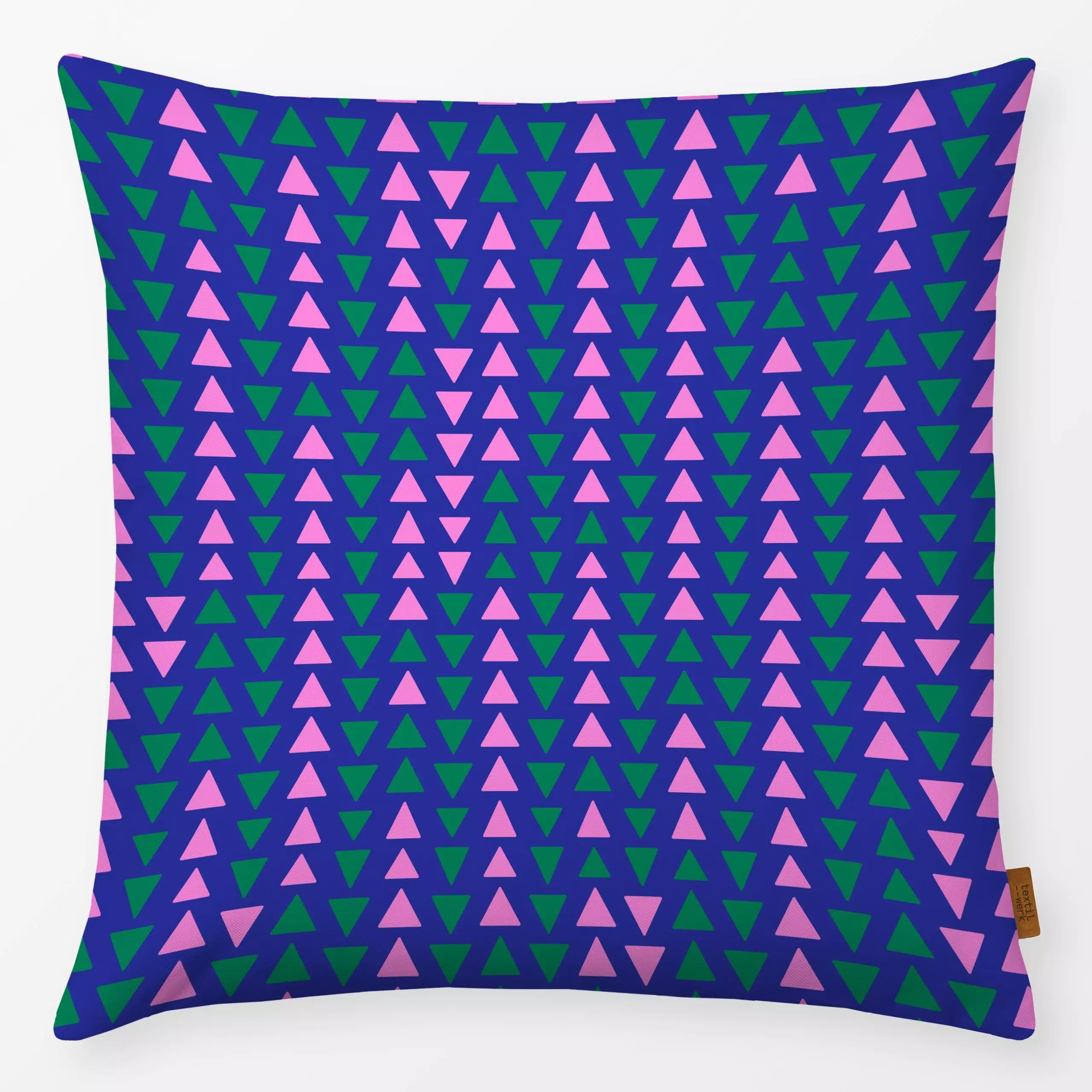 Kissen Cool Boho Arrows blue green - Sommer, Symbole & Muster - von „Karen Menzenbach"; Muster, kleingemustert, grafisch, bl...