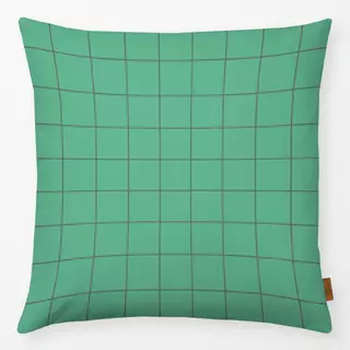 Kissen Memphis Grid Grey On Green