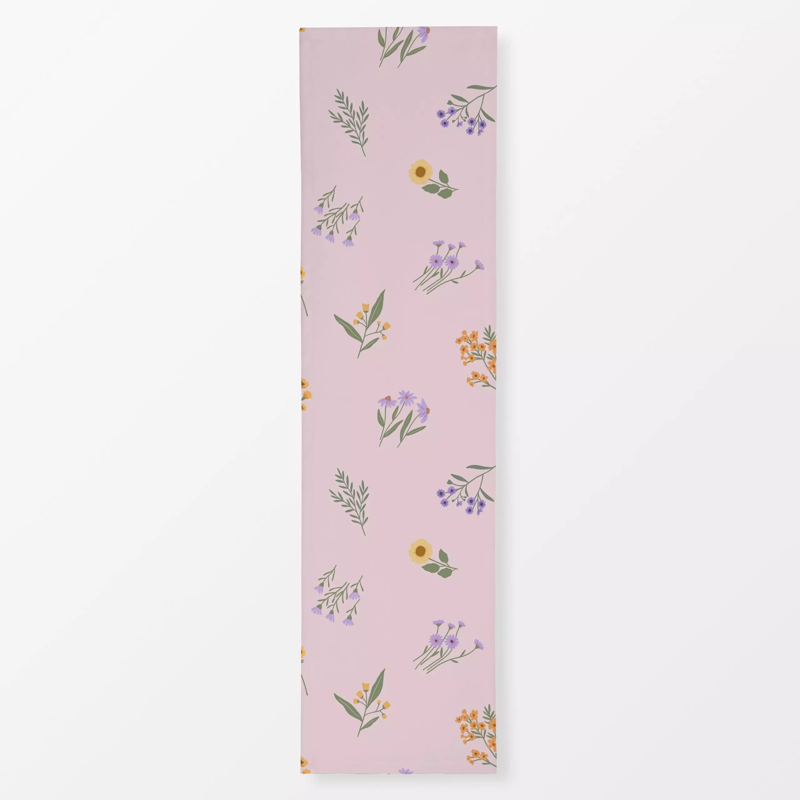 Tischläufer Wiesenblumen rosa, Blumen, Sommer, von Studio Kesse