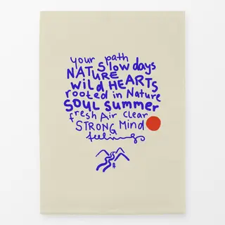 Geschirrtücher Mountain Word Cloud