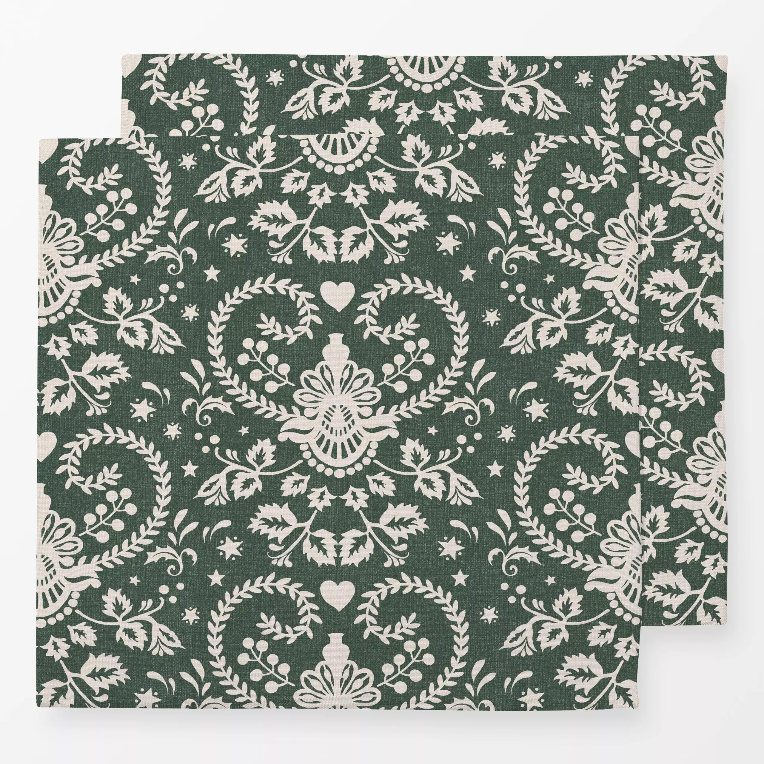 Servietten Whimsy Folk Christmas III - Weihnachten, Winter, Retro & Vintage - von „Bloomery Decor"; Merry Christmas, Weihnac...