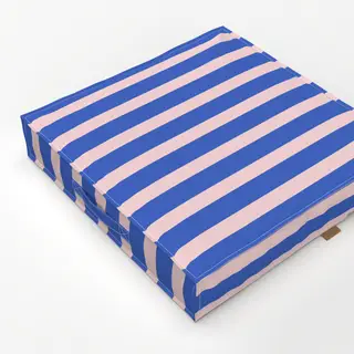 Bodenkissen Blue Blush Vertical Stripes