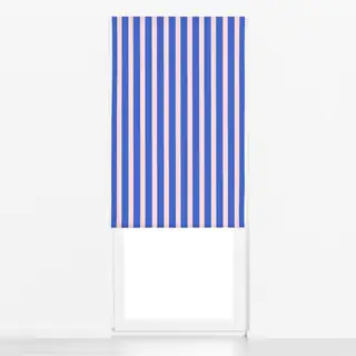Raffrollo Blue Blush Vertical Stripes
