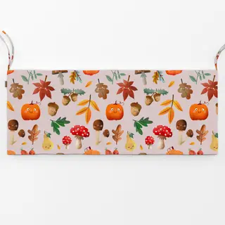 Bankauflage Herbstliebe Muster - nude