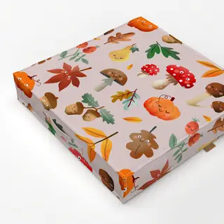 Bodenkissen Herbstliebe Muster - nude