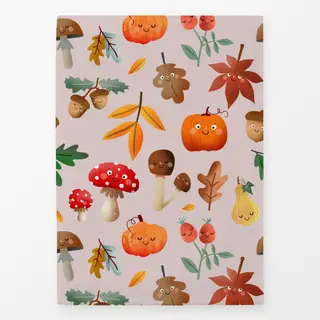 Geschirrtücher Herbstliebe Muster - nude