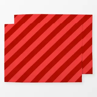 Tischset rot diagonal