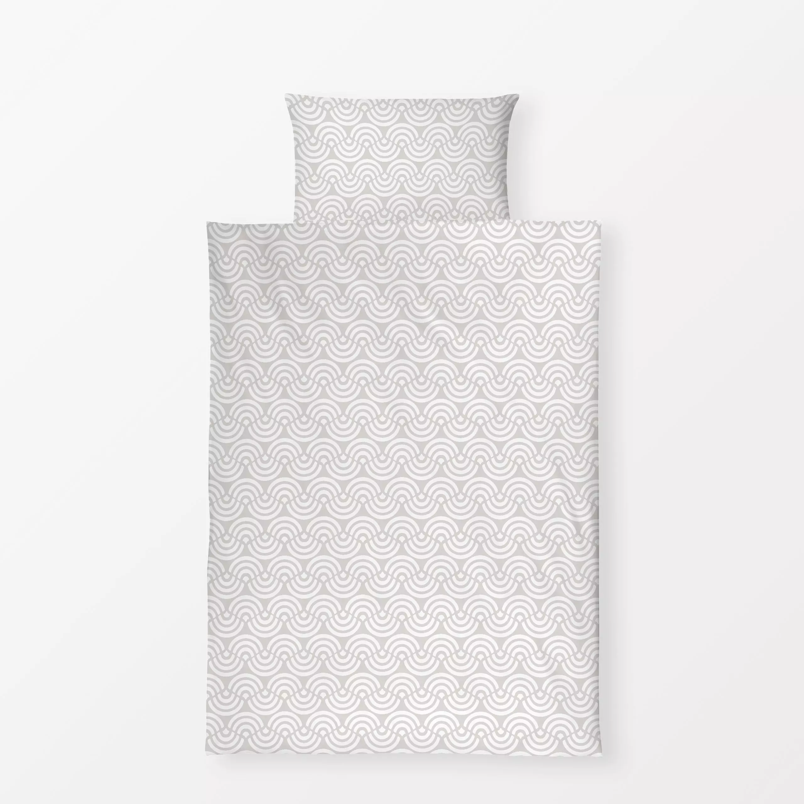 Bettwäsche Kyma bez - Symbole & Muster - von „Karen Menzenbach"; abstrakt, beige, Sommer, grafisch, wellen, Muscheln, hell, ...