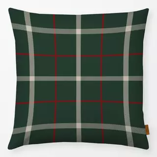 Kissen Tattersall Plaid  tannengrün