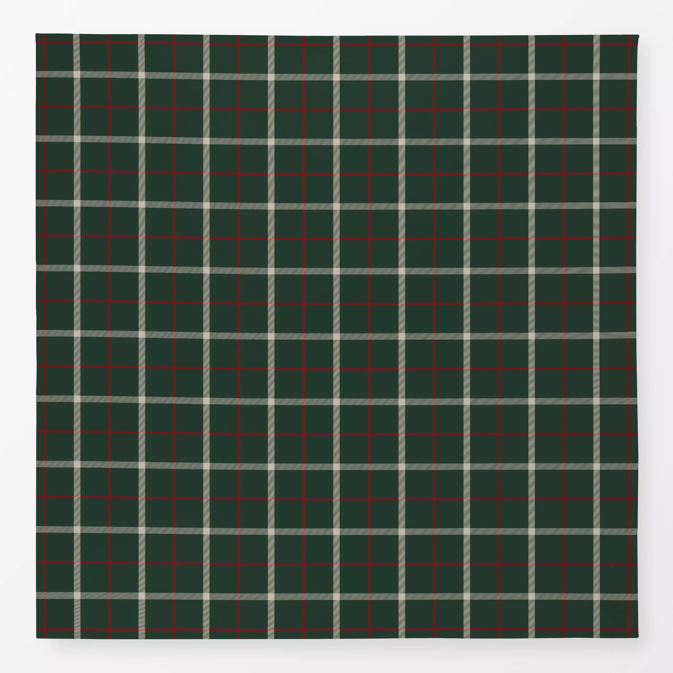 Tischdecke Tattersall Plaid tannengrün - Winter, Symbole & Muster - von „Katrin Graff"; Weihnachten, Winter, Karo, landhaus,...