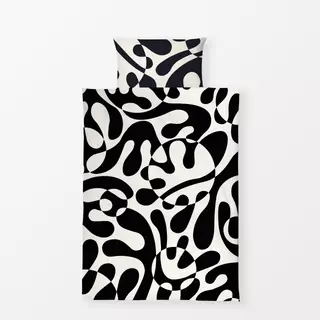 Bettwäsche Bubbles schwarz weiß