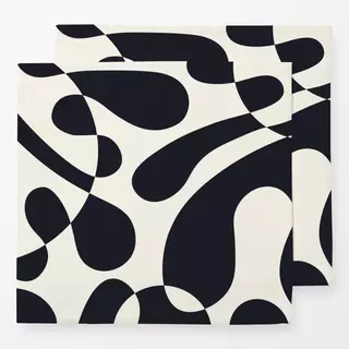 Servietten Bubbles schwarz weiß