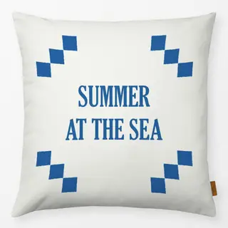 Kissen Summer At The Sea Weiss Blau