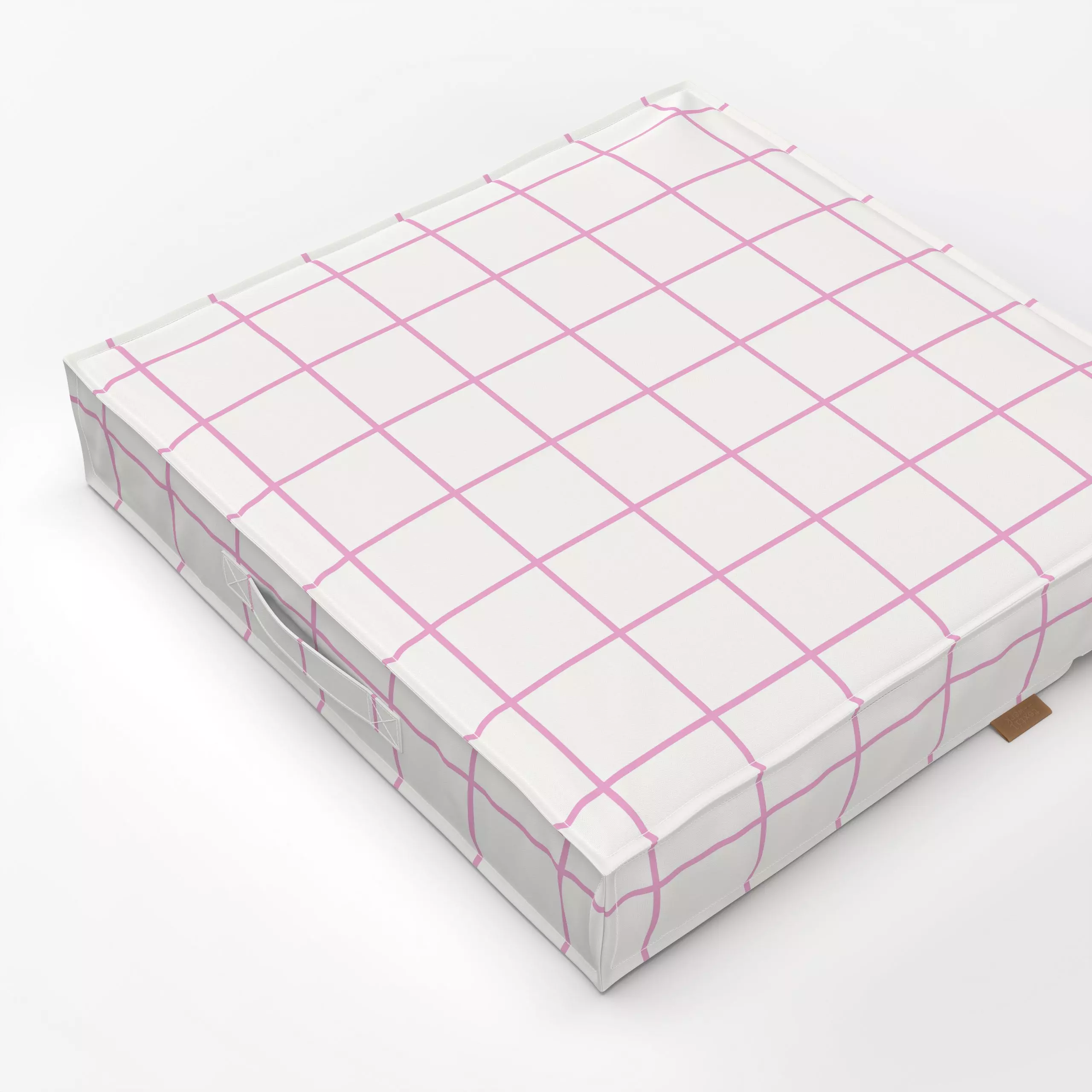 Bodenkissen Rosa Grid - Symbole & Muster - von „Lisa Jasmin Bauer"; skandinavisch, grid, trendfarben
