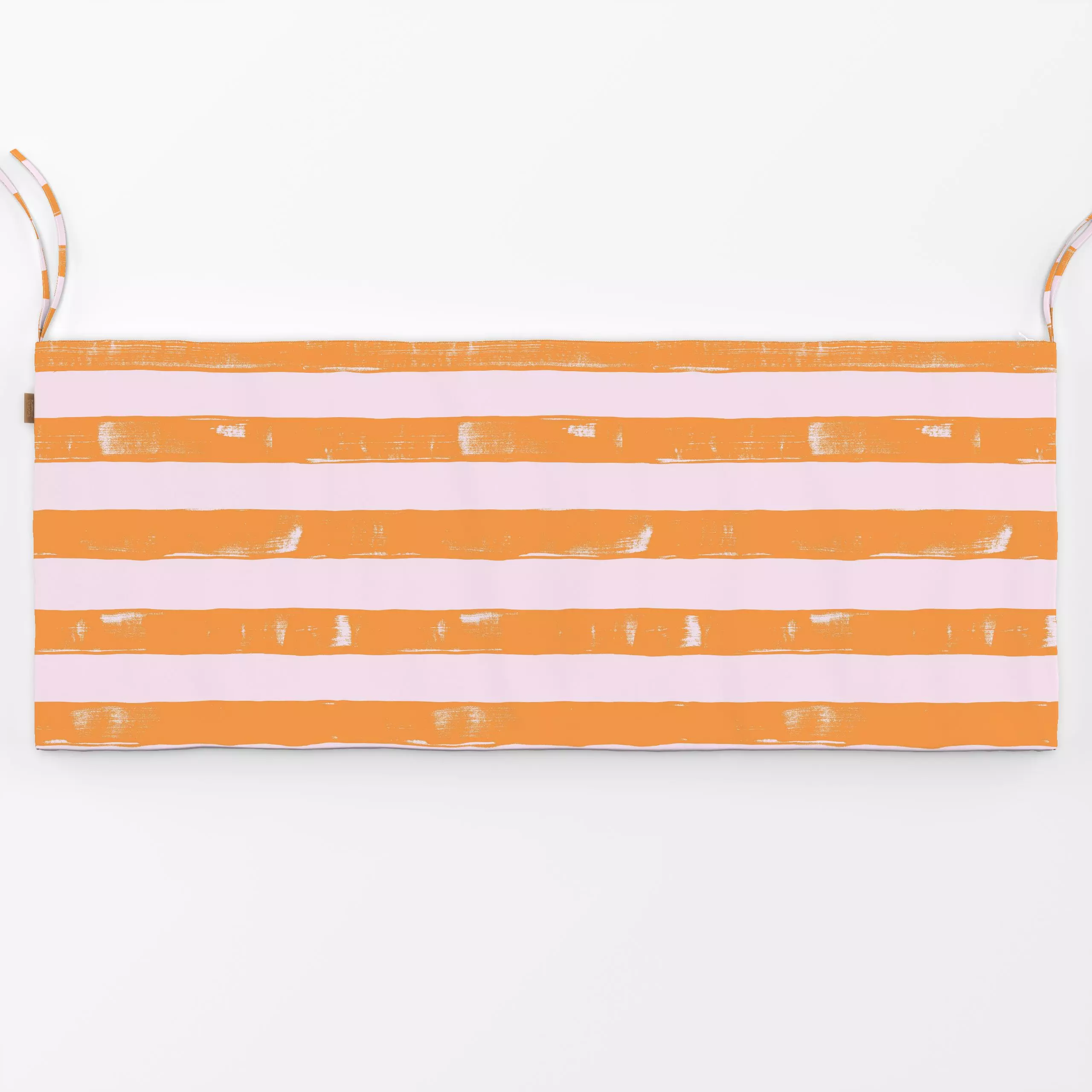 Bankauflage SUN BEAMS orange - Symbole & Muster - von „Julia Schumacher"; Pinselstrich, Streifen, pool, Beach, gestreift, ju...